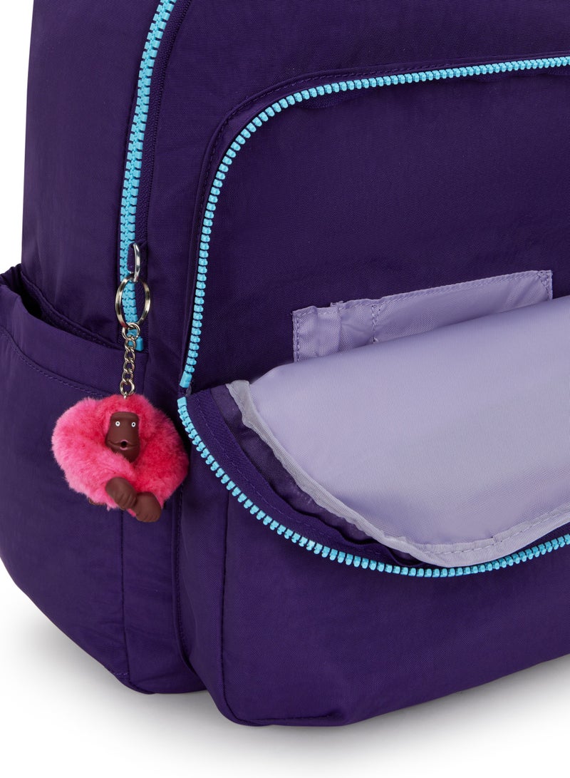 kipling Classic Seoul Kids School Large Backpack with Tablet Protection, 15-inch, 27L, 0.65kg, Bottle holder - VIP Purple - Image 5
