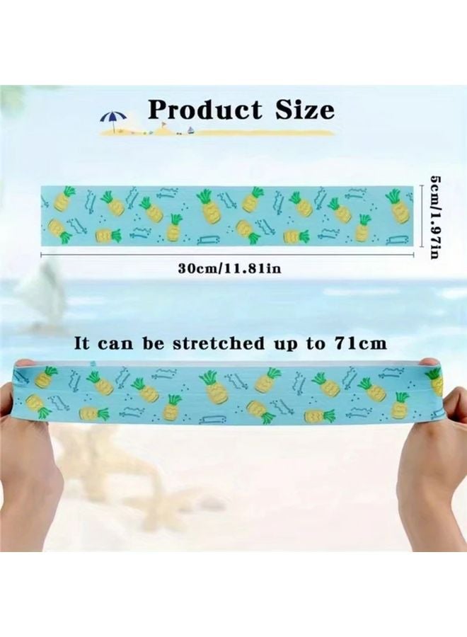 مجموعة من 5 أشرطة مرنة منشفة بألوان مختلطة لكراسي الشاطئ وحزام تخزين ملاءات السرير - Image 5