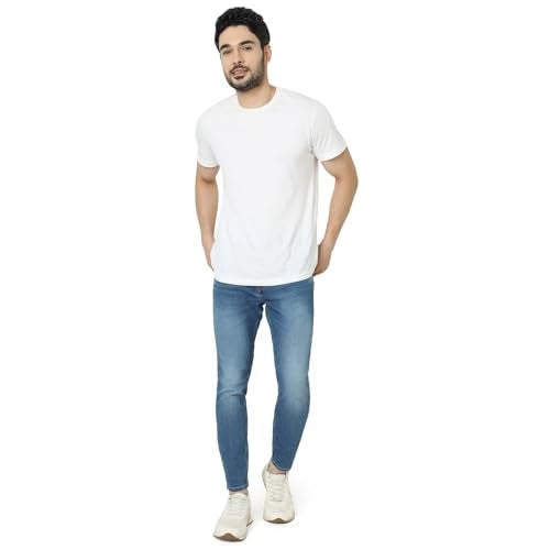 Spykar Men's Kano Slim Fit Mid-Rise Casual Jeans Light Blue - Image 4