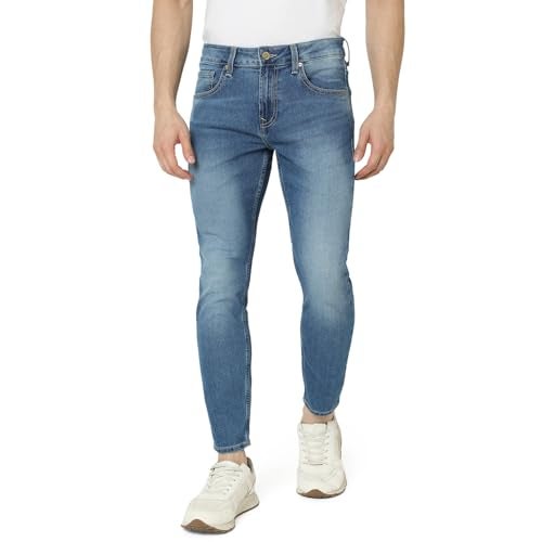 Spykar Men's Kano Slim Fit Mid-Rise Casual Jeans Light Blue - Image 1