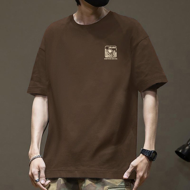 Boys Short-Sleeved T-Shirt Trendy Brand Summer Loose Summer Cotton New Base Shirt Top Clothes T-Shirt - Image 5