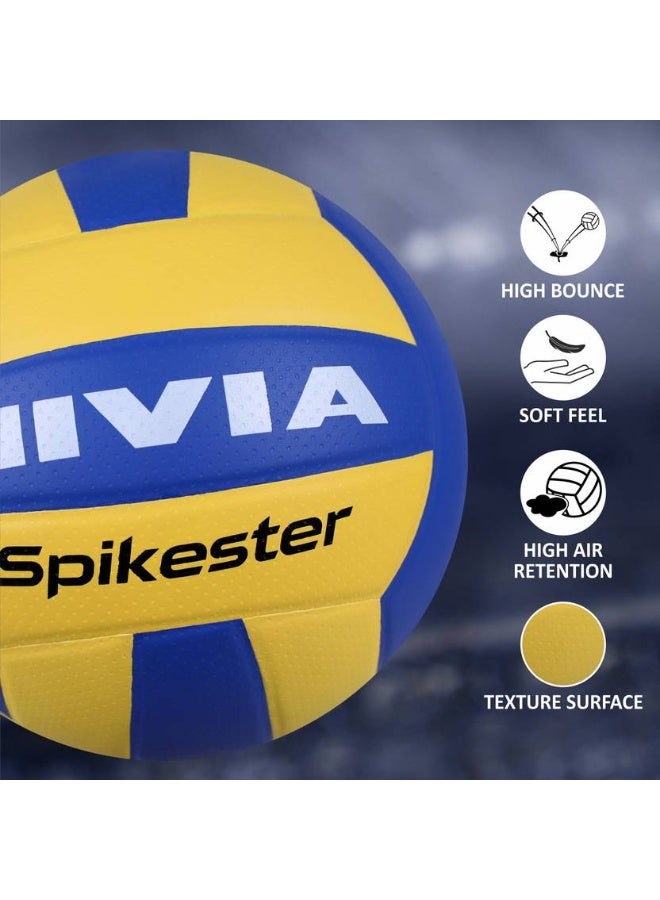 Nivia NIVIA Spikester (Encounter) Volleyball - Size: 4  (Standard, Pack of 1, Blue, Yellow) - Image 2