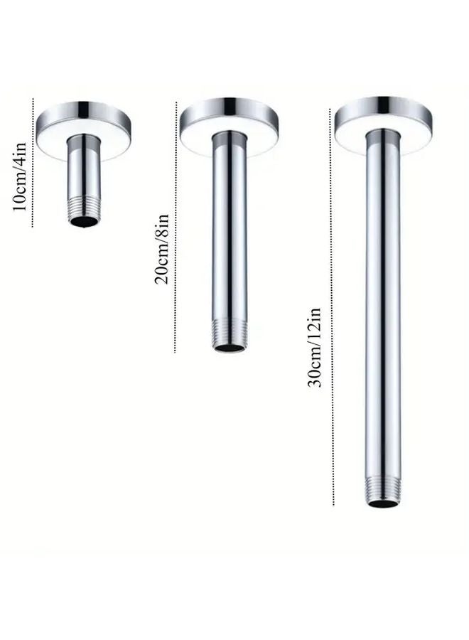 Polished Chrome 12 Inch Heavy Duty Shower Arm with Flange Easy Installation Corrosion Resistant - Image 3