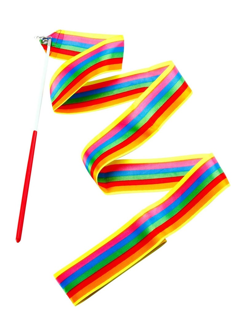 1 Piece Dance Ribbons Streamers Rhythmic Gymnastics Ribbon Wands for Kids Artistic Dancing, Baton Twirling 
