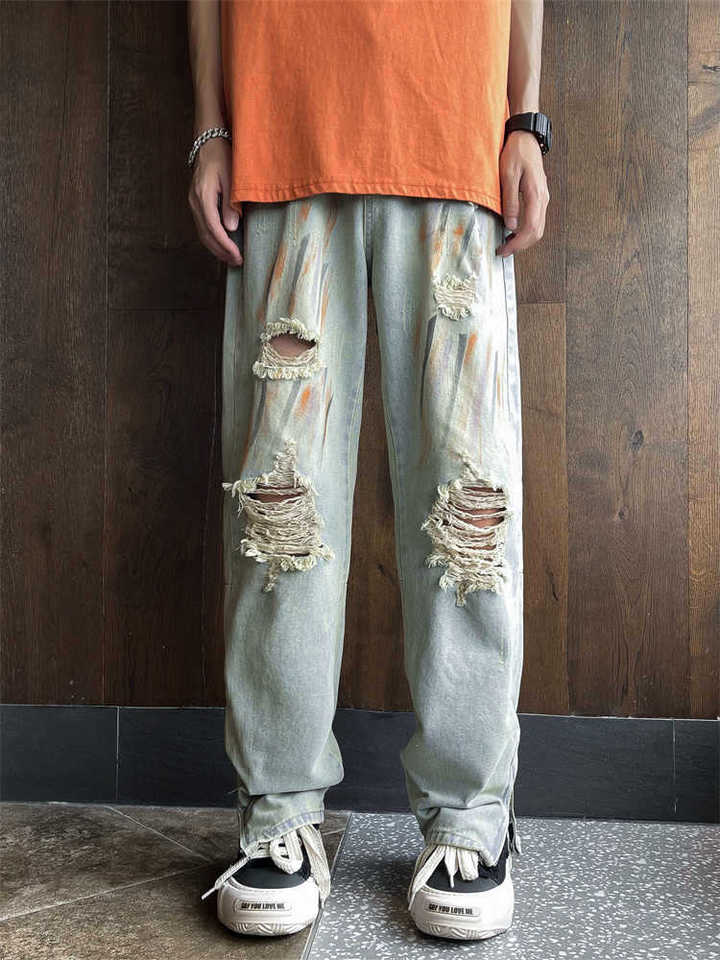 Unisex Classic Denim Jeans Loose Fit Daily Outdoor Wear - Image 5