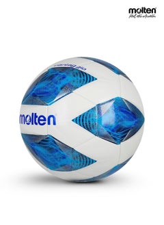 molten Size 5 Football | For Indoor and Outdoor | Durable 20-Panel Design with Innovative Dimple Surface - Blue/White  - Image 2