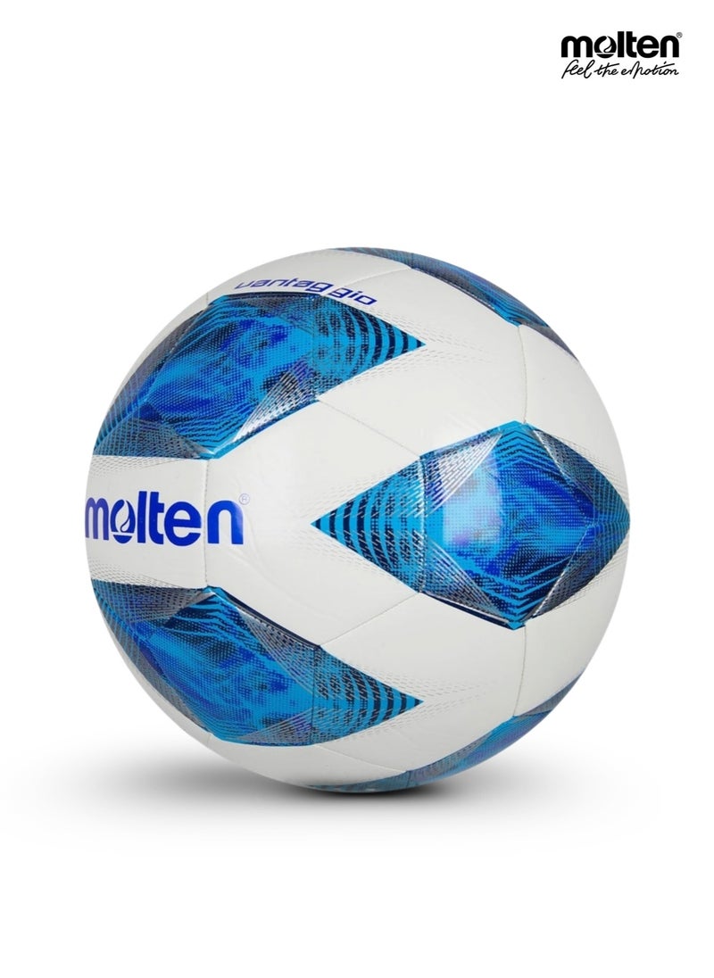molten Size 5 Football | For Indoor and Outdoor | Durable 20-Panel Design with Innovative Dimple Surface - Blue/White  - Image 2