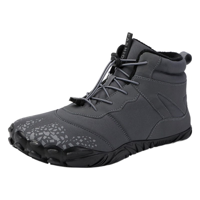 6801 manufacturers cross-border winter fleece-lined thick snow boots men warm comfortable couple high-top five-finger cotton shoes women - Image 2