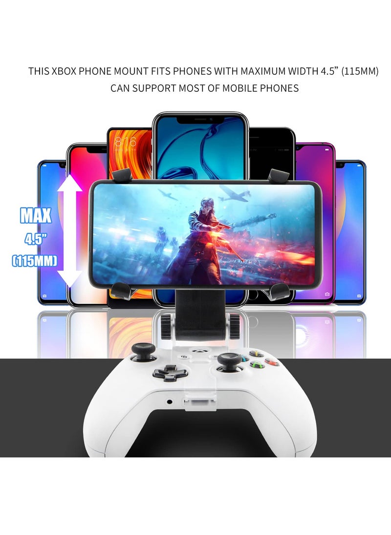 KASTWAVE - Phone Clip for Xbox Series X Controller, Mobile Phone Mount Adjustable Phone Holder Clamp for Xbox Series S/X, Xbox One S/X, Xbox One Controllers (Black) - Image 1
