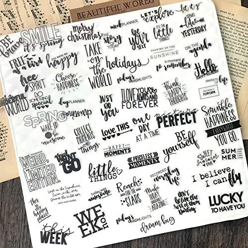 Doraking 90PCS Vintage Nice Words Sentences Sweet Happiness Stickers for Decoration Laptop Scrapbook Windows - Doraking No-Repeat Vintage Words Stickers - Image 2