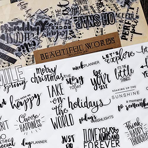 Doraking 90PCS Vintage Nice Words Sentences Sweet Happiness Stickers for Decoration Laptop Scrapbook Windows - Doraking No-Repeat Vintage Words Stickers - Image 5