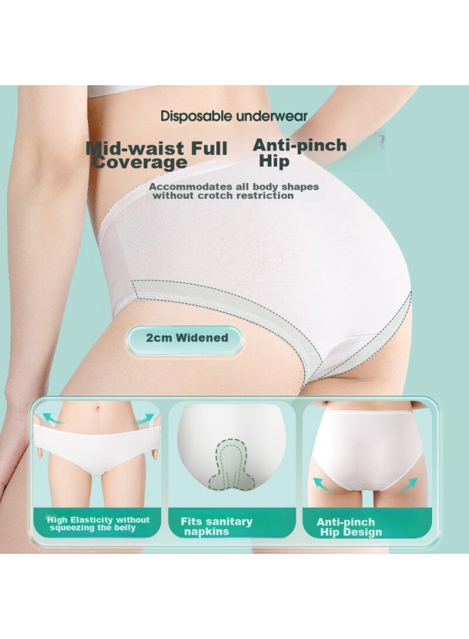 Badigao Disposable Underwear For Women, Maternity Pure Cotton Travel Short Pants, Postpartum Maternity Large Size Full Cotton Daily Disposable Panties, L Size - Image 2