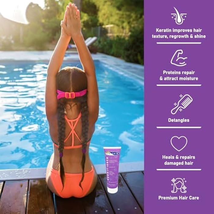 TRISWIM Kids Swim Suds & Conditioner Set 8.5 fl oz each | Natural Tear-Free 2-in-1 Shampoo Chlorine Removal & Body Wash with Detangler - Gentle Hair and Skin Care Solution for Active Kids - Image 5
