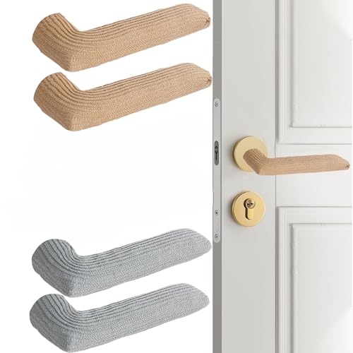 RupeeRise 4PCS Door Handle Protector for Home, Universal Fit Door Handle Covers, Protects Hands from Hot/Cold Temperatures, 11.5 * 3.5cm - Image 1