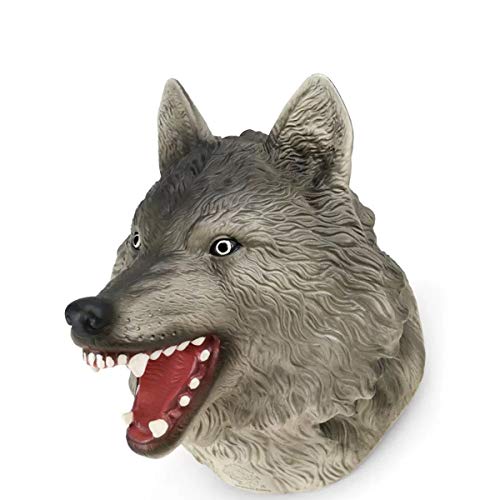 Gemini&Genius GeminiGenius Animal Hand Puppet for Kids Soft Rubber Realistic Action Figure Role Play ToysWolf - Image 5