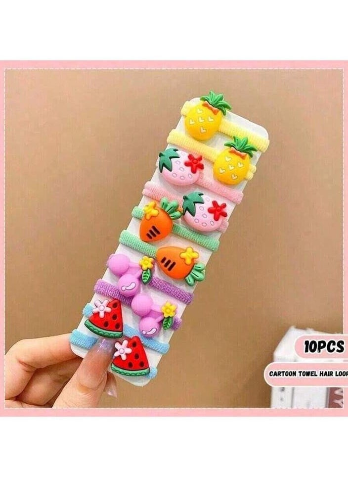 Generic - 40 pieces of hair scrunchies for children in bright colors and cheerful designs - Image 1