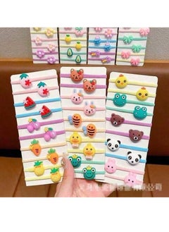 40 pieces of hair scrunchies for children in bright colors and cheerful designs