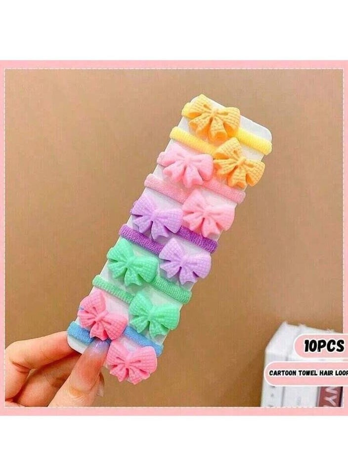 Generic - 40 pieces of hair scrunchies for children in bright colors and cheerful designs - Image 1
