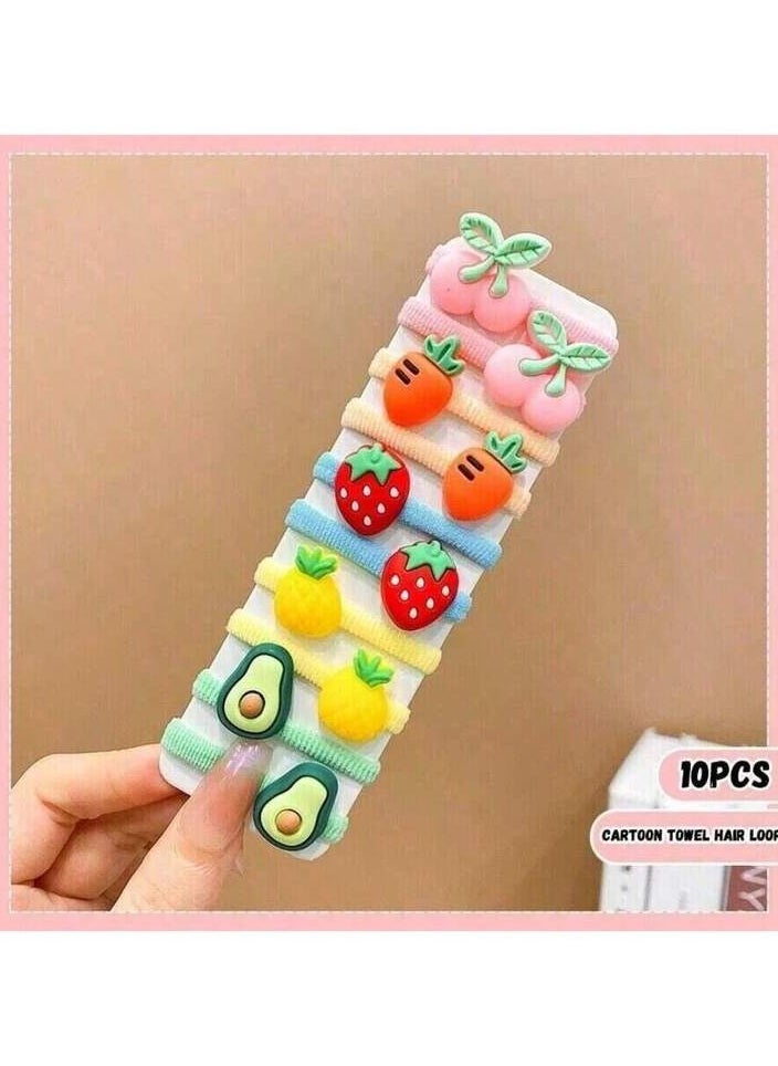 Generic - 40 pieces of hair scrunchies for children in bright colors and cheerful designs - Image 1