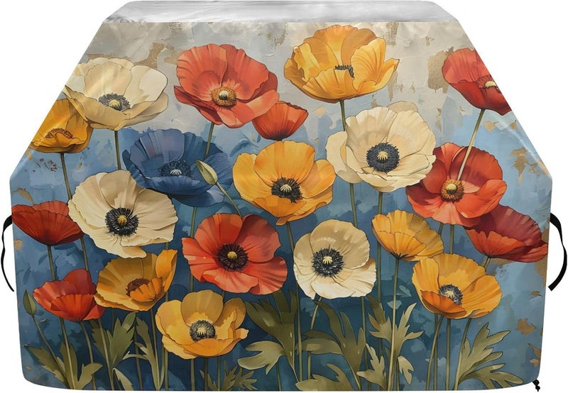 senya Premium Grill Cover Waterproof Vibrant California Poppies Barbecue Cover Fade Resistant BBQ Cover Heavy Duty Fits Grill Widths Up to 25 in - Image 1