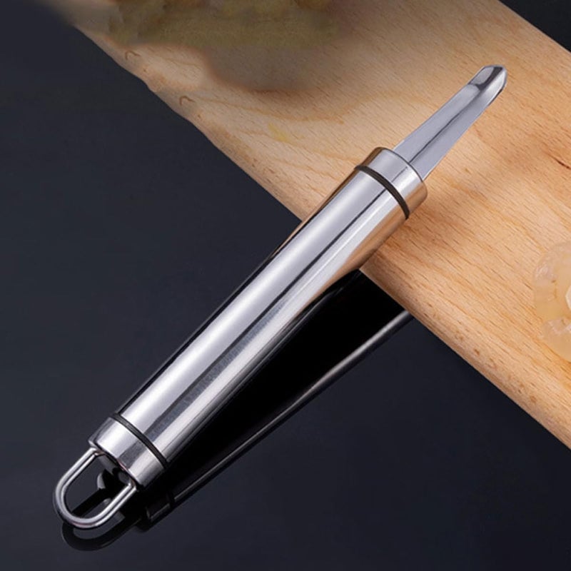Stainless Steel Longan Corer Fruit Pitter Core Remover Portable Household Fruit Pitting Tool for Longan and Lychee, 2pcs Set for Kitchen Use - Image 4