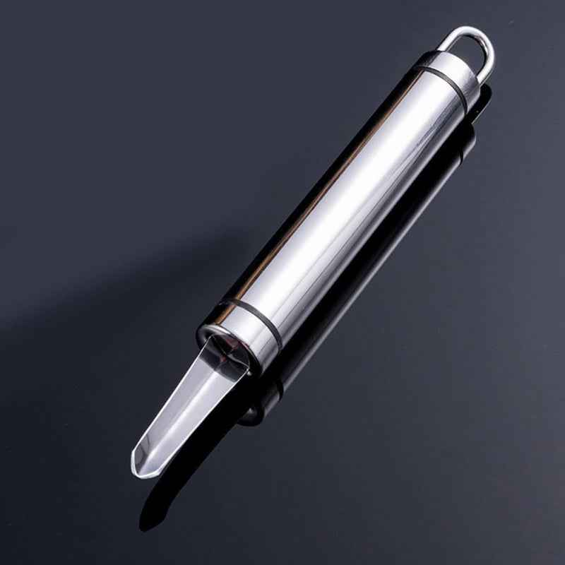 Stainless Steel Longan Corer Fruit Pitter Core Remover Portable Household Fruit Pitting Tool for Longan and Lychee, 2pcs Set for Kitchen Use - Image 5