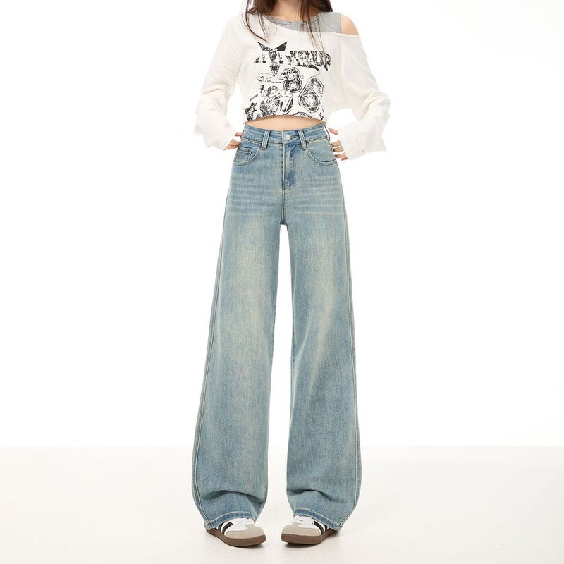 Unisex Classic Denim Jeans Loose Fit Daily Outdoor Wear - Image 1