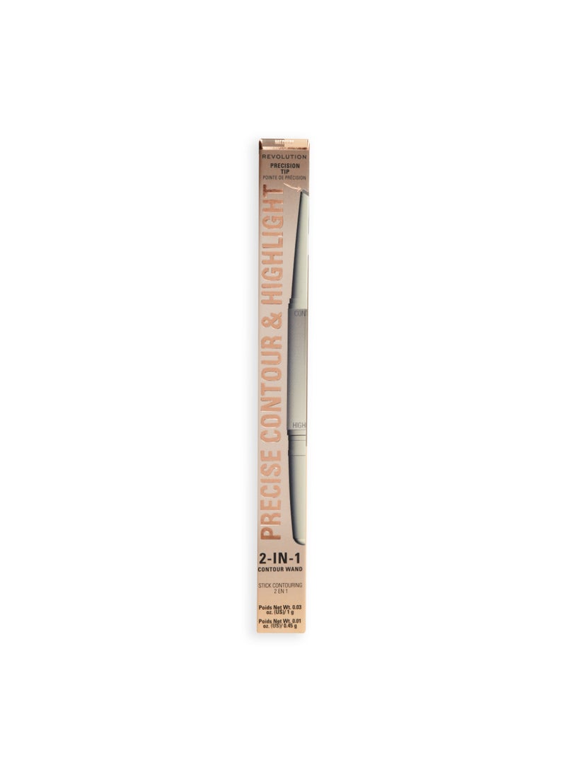 REVOLUTION Makeup Revolution Precise Contour & Highlight Cream Stick – Medium - Image 1