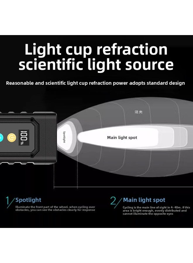 Loquat Led Bicycle Light Anti-glare Night Riding Strong Light Long-range Headlight Mountain Road Car Equipment Accessories Riding Light-Color:Ln---258 Bicycle Light - Image 5