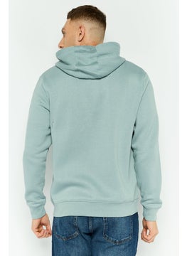 Threadbare Men Graphic Print Long Sleeve Hoodie, Slate Blue  - Image 3