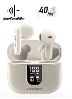 ZIPFORCE ZIPFORCE True Wireless Earbuds, In-Ear Bluetooth 5.3 Headphones 4-Mics ENC Clear Call, Bluetooth Earbuds Touch Control 40 Playtime, IPX6 Waterproof TWS, Light-Weight Earphones  - Image 1