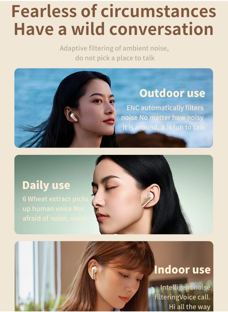ZIPFORCE - ZIPFORCE True Wireless Earbuds, In-Ear Bluetooth 5.3 Headphones 4-Mics ENC Clear Call, Bluetooth Earbuds Touch Control 40 Playtime, IPX6 Waterproof TWS, Light-Weight Earphones - Image 1