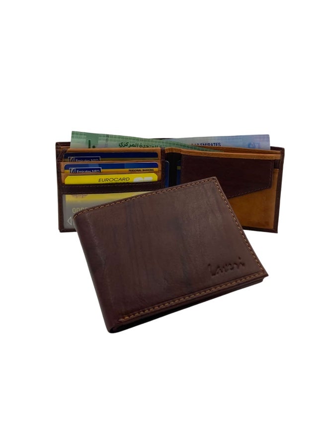 LAVERI LEATHER Antq Smooth Leather Wallet With Inside Leather Lining - Image 1