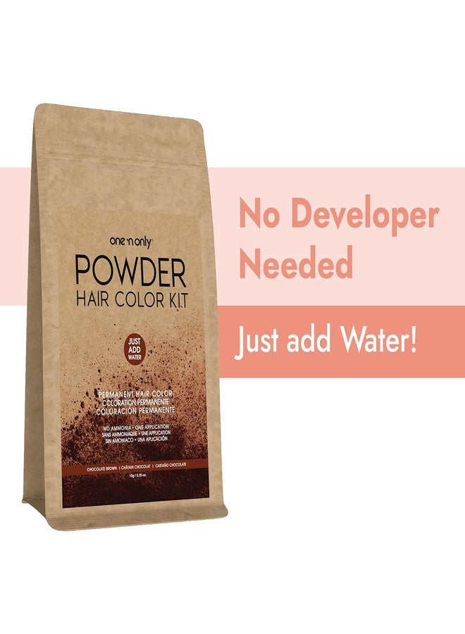 One N Only One N' Only Powder Hair Color Kit, Chocolate Brown, Permanent Color in Single Application, 100% Gray Hair Coverage without Lift, Just Add Water - No Developer Needed, Vegan and Cruelty Free - Image 3
