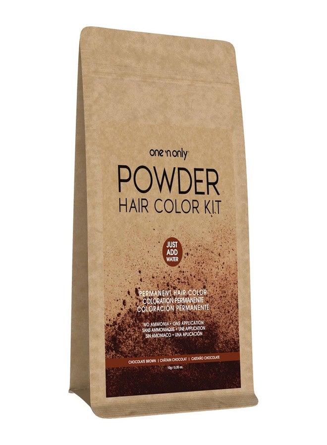 One N Only One N' Only Powder Hair Color Kit, Chocolate Brown, Permanent Color in Single Application, 100% Gray Hair Coverage without Lift, Just Add Water - No Developer Needed, Vegan and Cruelty Free - Image 1