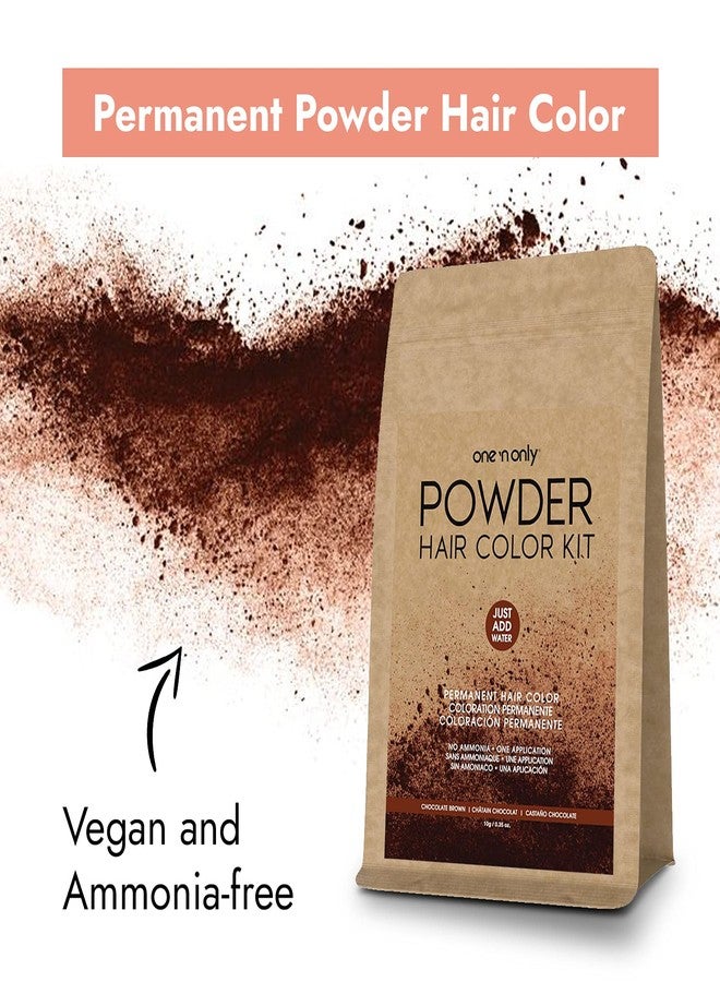 One N Only One N' Only Powder Hair Color Kit, Chocolate Brown, Permanent Color in Single Application, 100% Gray Hair Coverage without Lift, Just Add Water - No Developer Needed, Vegan and Cruelty Free - Image 4