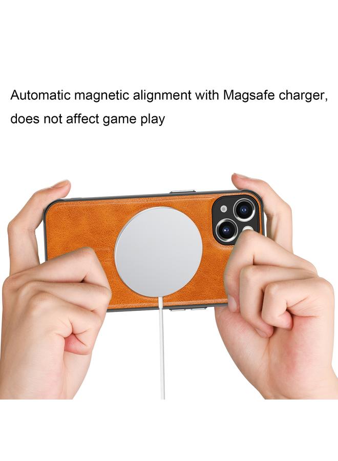 زبون جراب هاتف مغناطيسي من جلد البقر Crazy Horse لهاتف iPhone 13 - Image 4