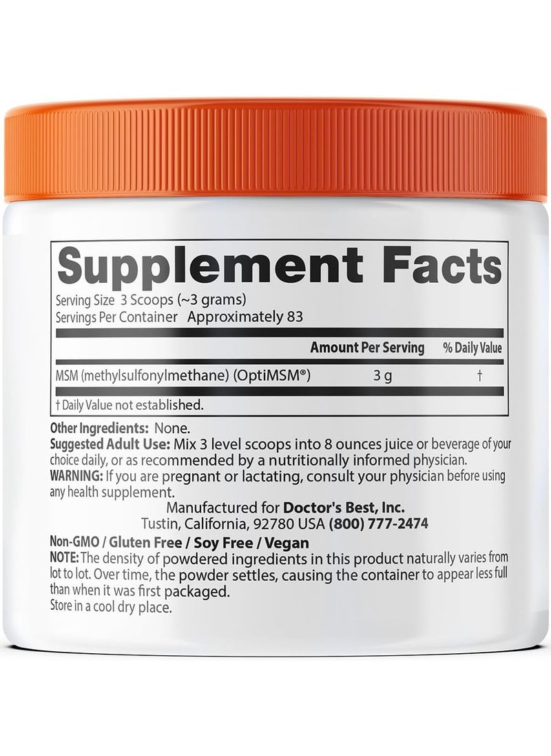 Doctor's BEST Msm Powder With Optimsm 250 G  - Image 2