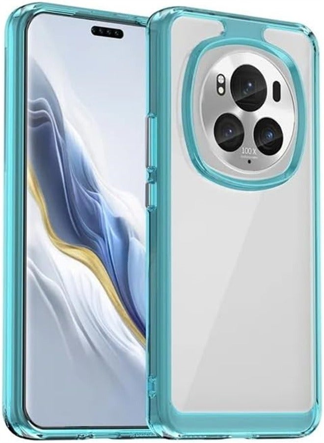 VKL Compatible with Honor Magic 6 Pro 5G Case, No Yellowing Military Grade Drop Protection Thin Flexible Silicone TPU Shockproof Protective Slim Fit Phone Cover (Clear Blue) 