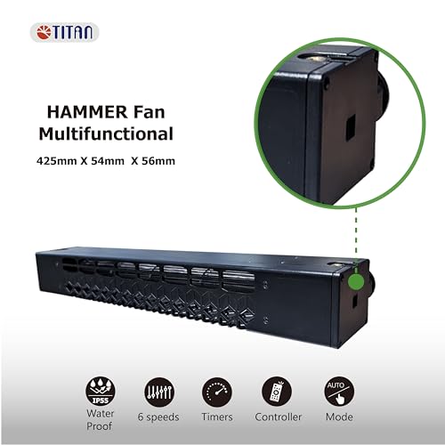 TITAN 12V DC RV Fridge Ventilation Cooling Fan, Perfect Shape For American RV Side Vents, Easy installation, Adjustable Temperature Settings, IP55 Waterproof TTC-SC60(A) - Image 3