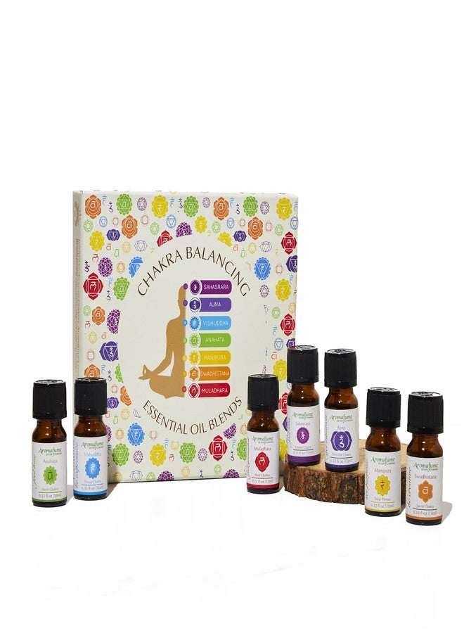 Aromafume Chakra Essential Oil Diffuser Blend Gift Set by Aromafume | 7x 10ml/0.33 fl oz |Aromatherapy Oils for Meditation, Chakra Balance| Yoga & Reiki Gifts| Essential Oil Set for Plexus, Root Chakra & more - Image 1