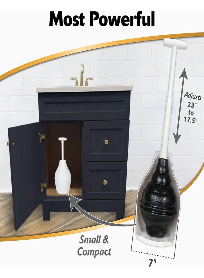 Korky Beehive Max Hideaway 15 in. L x 6 in. Dia. Toilet Plunger - Image 2