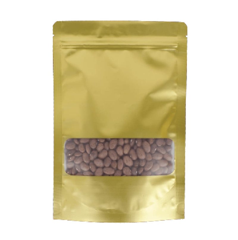 Deera DEERA Stand Up Ziplock Reusable Airtight Polyester Storage Pouch Gold120mmX200mmPack of 50  - Image 2