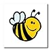 3DROSE 3dRose ht_118812_1 Silly Little Bumble Bee Smiling Cartoon Character Iron on Heat Transfer, 8 by 8-Inch  - Image 2