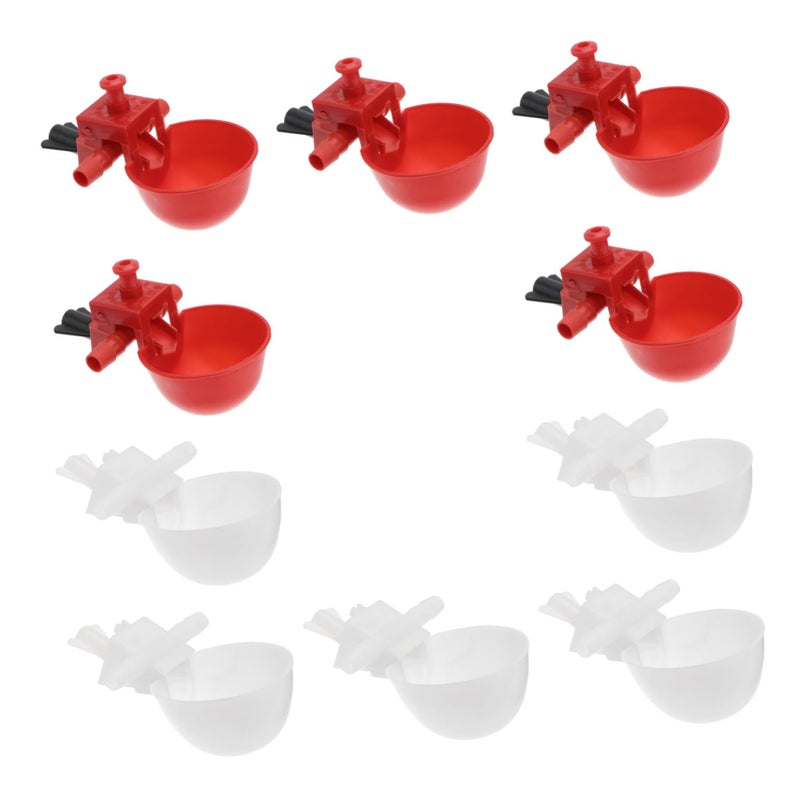 Automatic Poultry Waterer 10Pcs Durable Drinking Bowls Easy to Clean for Chickens Ducks Quails - Image 2