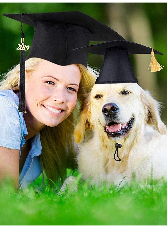 LKEX Pet Graduation Caps Small Dog Graduation Hats with Yellow Tassel Costume for Dogs Cats Holiday Costume Accessory - Image 2