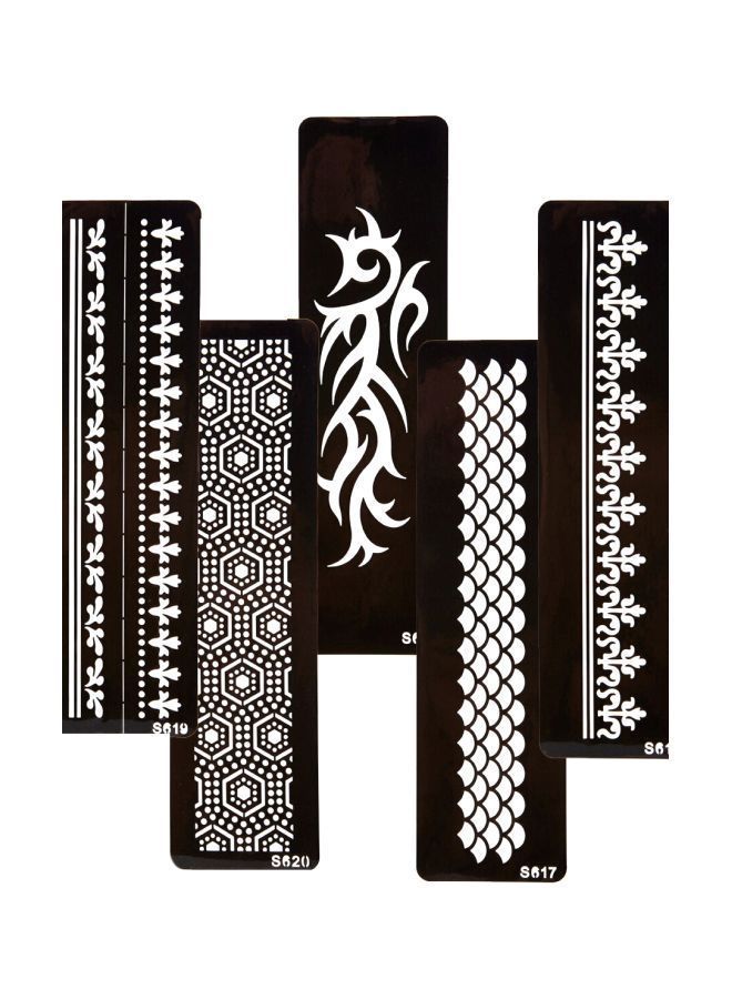 NIBEMINENT 5-Piece Wenshentie Unique Design Inkjet Tattoo Set Black