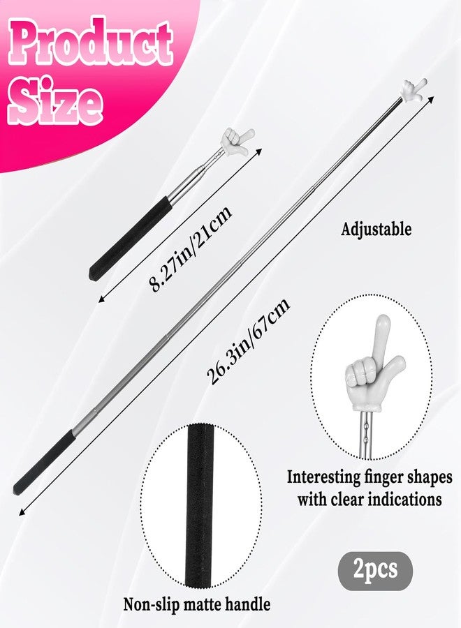 Kamwuld 2Pcs Pointer Finger Stick - Multipurpose Teacher Supplies Pointer Stick, Classroom Pointer and Finger Pointer Stick, Engaging Colors - Classroom Essentials for Effective Presentations - Image 2