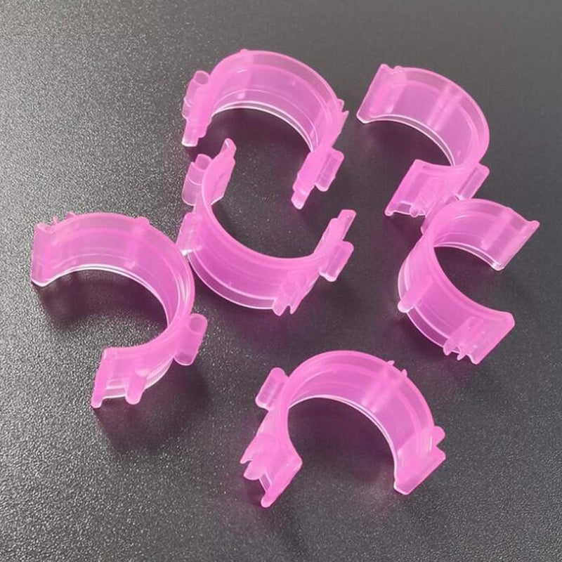 klarako Bobbin Clamps Holder Thread  50 Pieces Bobbin Holder Clips  Colorful Bobbin Thread Clamps for Embroidery Sewing Supplies  Pink - Image 3