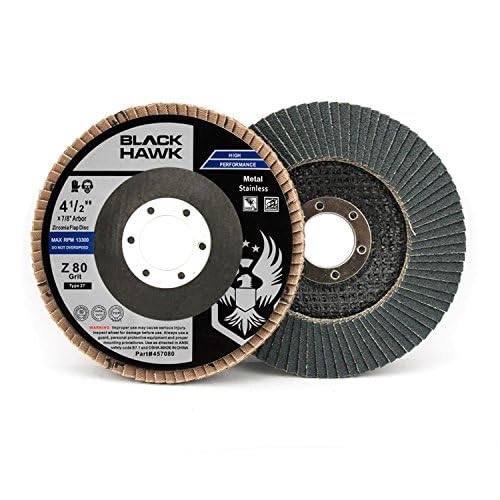 BHA Grinding and Sanding Flap Discs T27, 4-1/2" x 7/8", 80 Grit - 10 Pack - Image 3